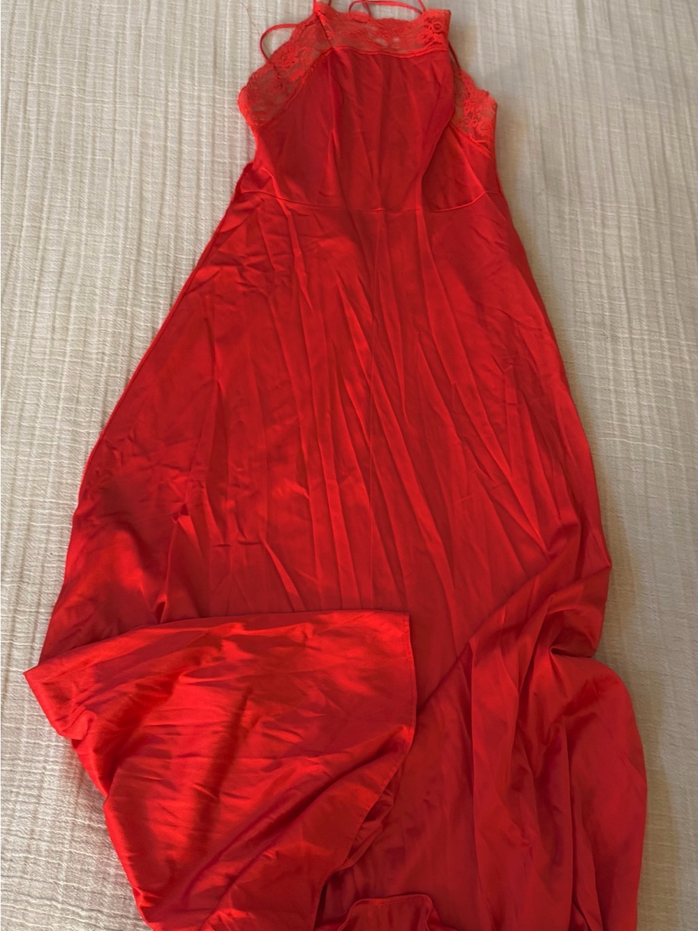 jcpenney Red Lace-Trim Maxi Slip Dress